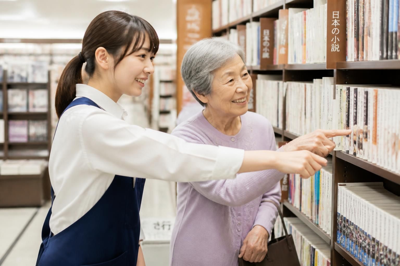 ブックスやDVD・CDは状態表示をチェック